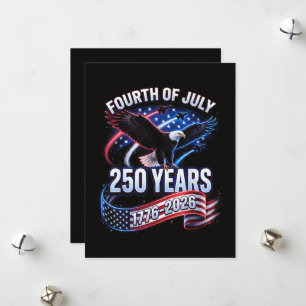 250. Jahrestag USA 1776-2026 Patriotischer Amerika Feiertagskarte