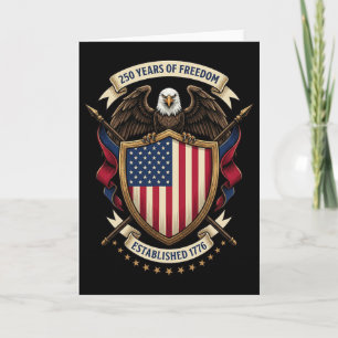 250. Jahrestag USA 1776-2026 Patriotischer Amerika Karte