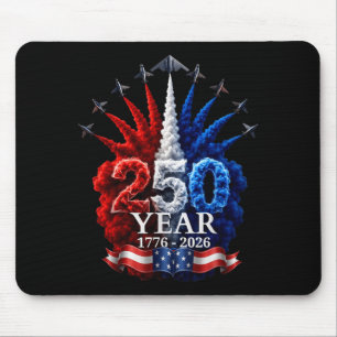 250. Jahrestag USA 1776-2026 Patriotischer Jet 4. Mousepad