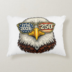 250. Jahrestag USA 1776-2026 Patriotischer Weißkop Dekokissen