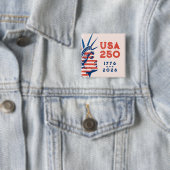 250. Jahrestag USA 2026 Statue of Liberty Button (Beispiel)