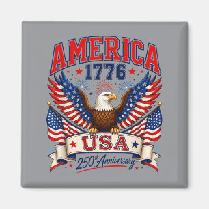 250 Jahrestag USA 250. Amerikanisch 250 Jahre 4. Magnet