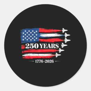 250 Jahrestag USA 250. Amerikanisch 250 Jahre 4. Runder Aufkleber