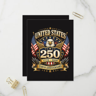 250 Jahrestag USA 250 Jahre Einladungspostkarte