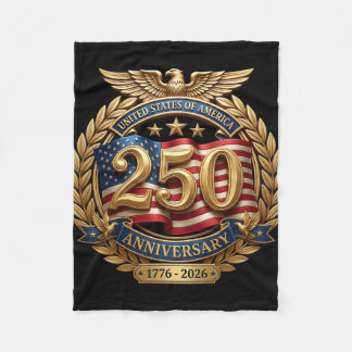 250 Jahrestag USA 250. Unabhängigkeitstag Amerika Fleecedecke