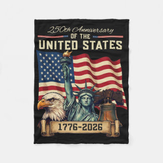 250 Jahrestag USA 250. US-Flagge Patriotisch 4. Fleecedecke