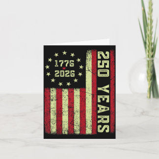 250 Jahrestag USA 250. US-Flagge Patriotisch 4. Ju Karte