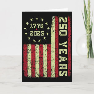 250 Jahrestag USA 250. US-Flagge Patriotisch 4. Ju Karte