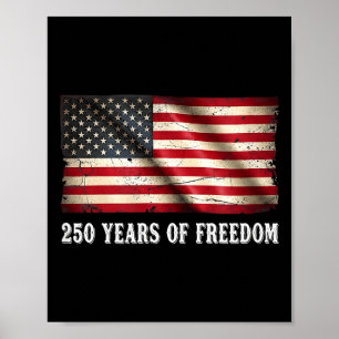 250. Jahrestag USA 4. Juli 250. Geburtstag Poster