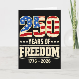 250. Jahrestag USA 4. Juli Patriotisch 250 Jahr Karte