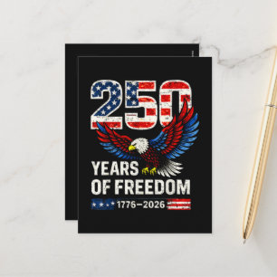 250. Jahrestag USA-Flagge amerikanisch Feiertagspostkarte