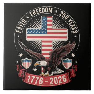 250. Jahrestag USA Glaube Freiheit 4. Juli Fliese