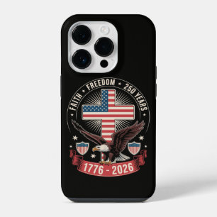 250. Jahrestag USA Glaube Freiheit 4. Juli iPhone 14 Pro Hülle