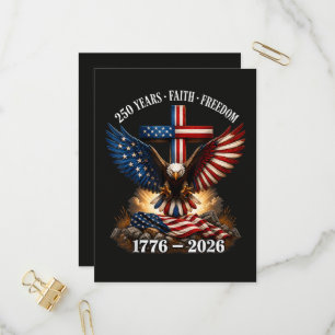 250. Jahrestag USA Glaube Freiheit Einladungspostkarte