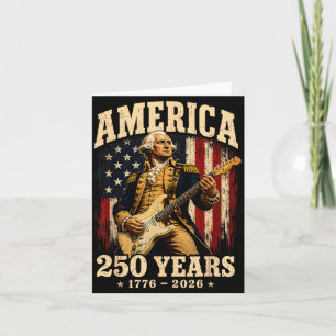 250 Jahrestag USA Gründungsvater Gitarre 250 Karte