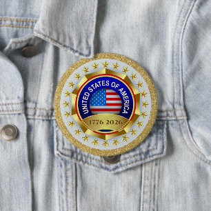250. Jahrestag USA Patriotisch   1776–2026 Button