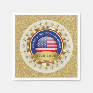 250. Jahrestag USA Patriotisch 1776–2026 Serviette
