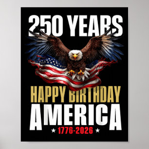 250. Jahrestag USA Patriotisch 4. Juli 2026 Poster