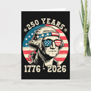250 Jahrestag USA Patriotische Flagge 250. 4. Juli Karte
