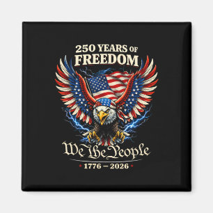 250 Jahrestag USA Patriotische Flagge 250. 4. Juli Magnet