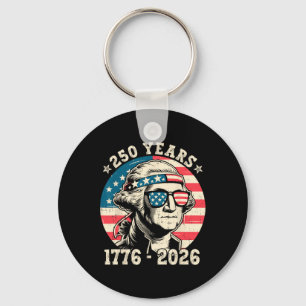 250 Jahrestag USA Patriotische Flagge 250. 4. Juli Schlüsselanhänger