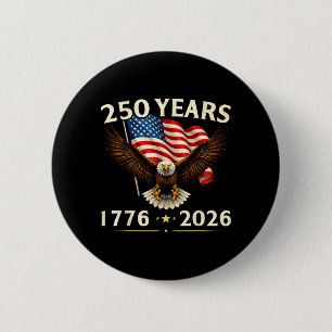 250 Jahrestag USA Patriotischer Adler 250. 4. Button