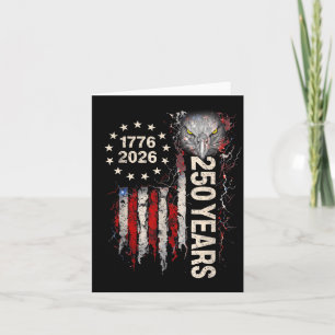 250 Jahrestag USA Patriotischer Adler 250. 4. Karte