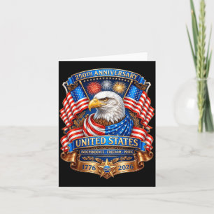 250 Jahrestag USA Patriotischer Adler 250. 4. Karte