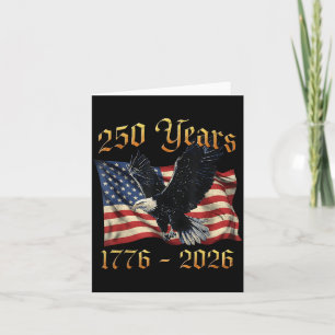 250 Jahrestag USA Patriotischer Adler 250. 4. Karte