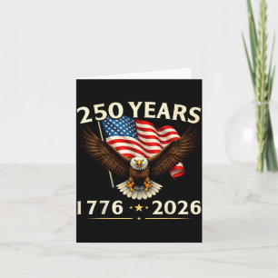 250 Jahrestag USA Patriotischer Adler 250. 4. Karte