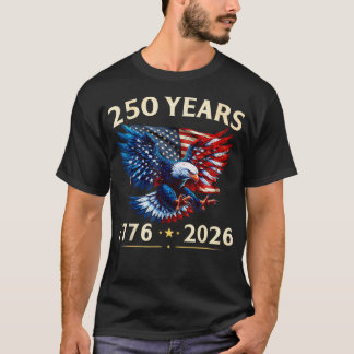 250 Jahrestag USA Patriotischer Adler 250. 4. T-Shirt