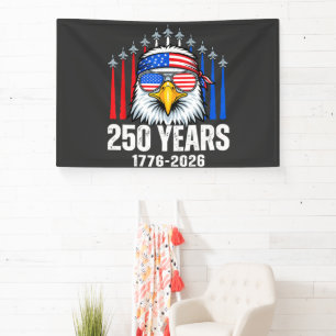250 Jahrestag USA Patriotischer Adler 250.  Banner