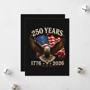 250 Jahrestag USA Patriotischer Adler 250. Feiertagskarte