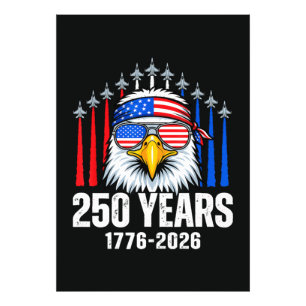 250 Jahrestag USA Patriotischer Adler 250.  Fotodruck