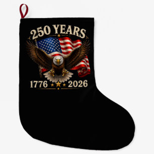 250 Jahrestag USA Patriotischer Adler 250. Großer Weihnachtsstrumpf