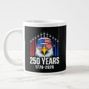 250 Jahrestag USA Patriotischer Adler 250.  Jumbo-Tasse