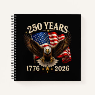250 Jahrestag USA Patriotischer Adler 250. Notizblock
