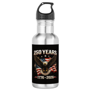 250 Jahrestag USA Patriotischer Adler 250. Unabhän Edelstahlflasche