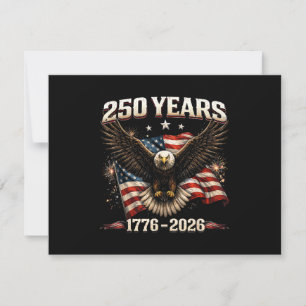 250 Jahrestag USA Patriotischer Adler 250. Unabhän Einladung