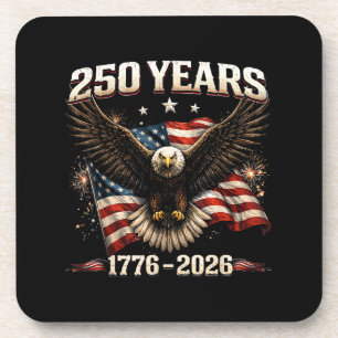 250 Jahrestag USA Patriotischer Adler 250. Unabhän Getränkeuntersetzer