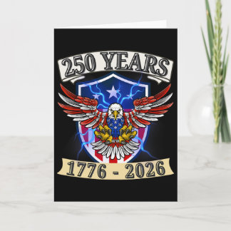 250 Jahrestag USA Patriotischer Adler 250. Unabhän Karte