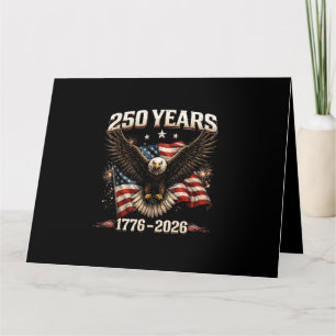 250 Jahrestag USA Patriotischer Adler 250. Unabhän Karte
