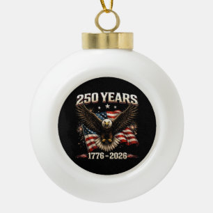 250 Jahrestag USA Patriotischer Adler 250. Unabhän Keramik Kugel-Ornament