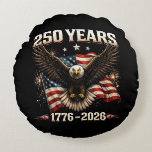 250 Jahrestag USA Patriotischer Adler 250. Unabhän Rundes Kissen