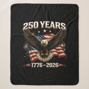 250 Jahrestag USA Patriotischer Adler 250. Unabhän Sherpadecke