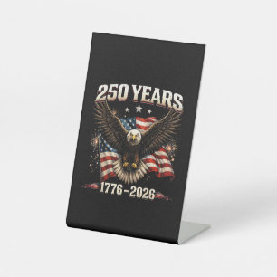 250 Jahrestag USA Patriotischer Adler 250. Unabhän Sockelschild