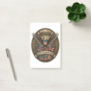 250. Jahrestag USA Patriotischer Adler Post-it Klebezettel