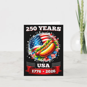 250 Jahrestag USA Patriotischer BBQ 250. 4. Karte