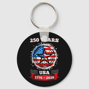 250 Jahrestag USA Patriotischer Stern 250. 4. Schlüsselanhänger