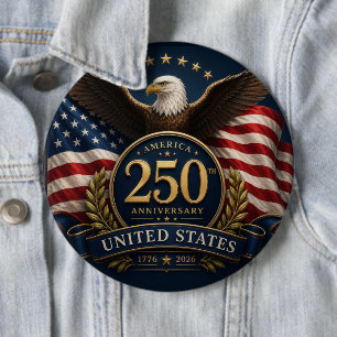 250. Jahrestag USA Patriotisches Andenken Button